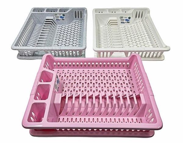 Premium Quality Dish Drainer Plate Drying Rack Cutlery Holder with Tray HB041101 24 Pcs/Ctn