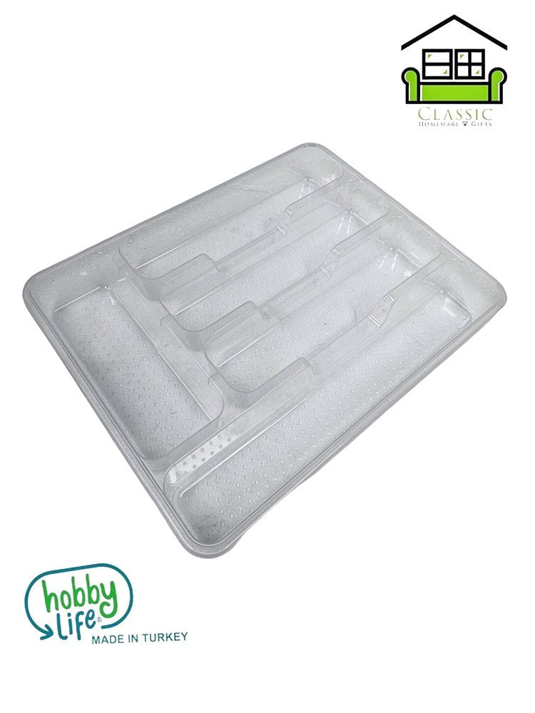 Multi Compartment Cutlery Tray Kitchen Storage Organizer 37*34*4.5 cm