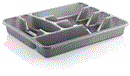 Multi Compartment Cutlery Tray Kitchen Storage Organizer Drawer Style HB041202 24 Pcs/Ctn