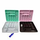 Multi Compartment Cutlery Tray Kitchen Storage Organizer Drawer Style HB041202 24 Pcs/Ctn