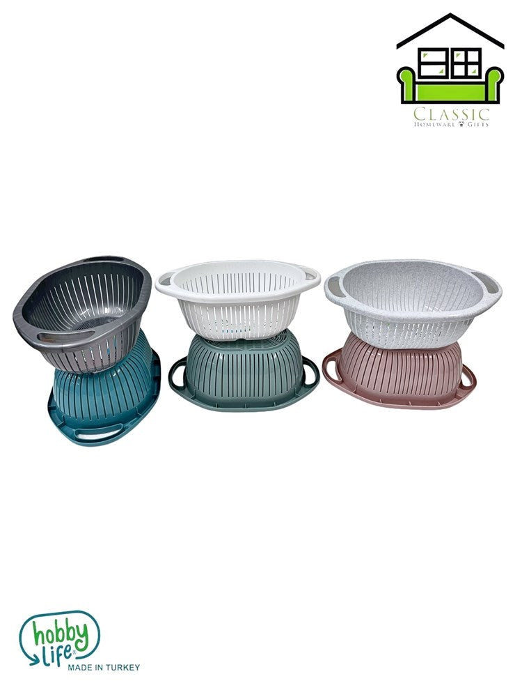 Oval Rice Strainer Basket Bowl 35*23.3*12.5 cm