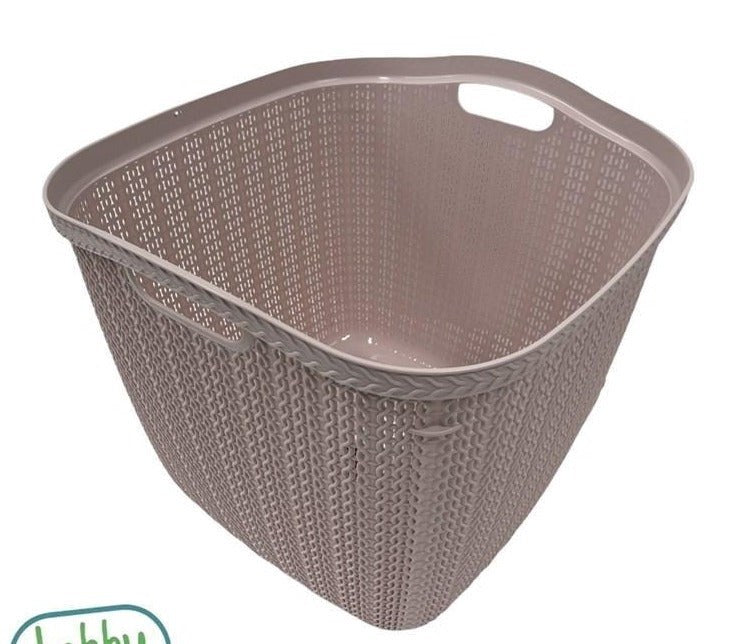 Knit Multipurpose Plastic Laundry Storage Utility Basket 42 Litre HB081069 12 Pcs/Ctn