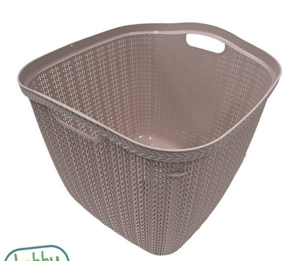 Knit Multipurpose Plastic Laundry Storage Utility Basket 42 Litre HB081069 12 Pcs/Ctn