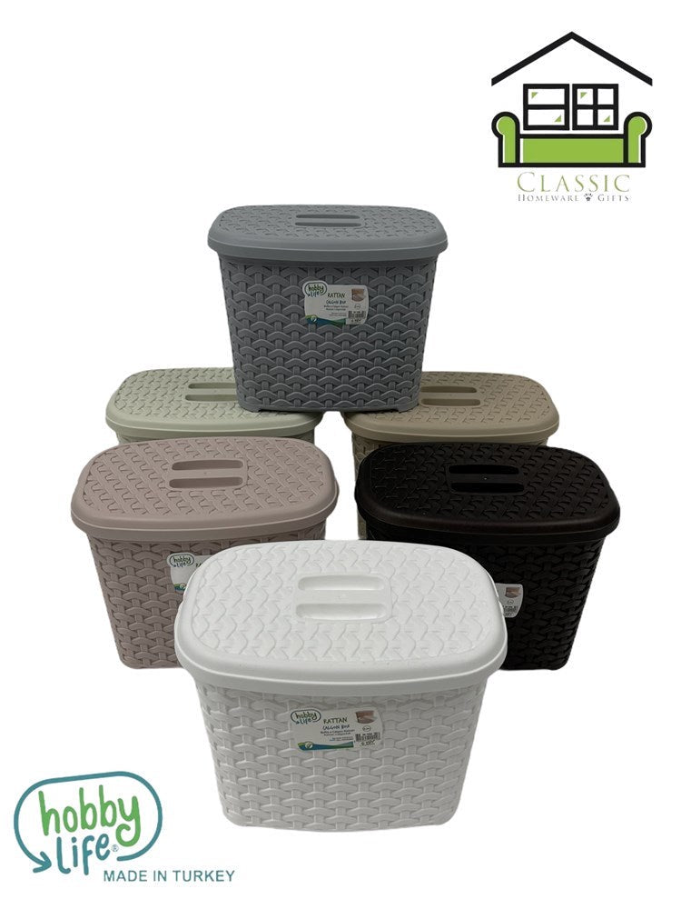 Rattan Multipurpose Plastic Laundry Hamper Detergent Basket 2.5 Litre 20.5*14*16 cm