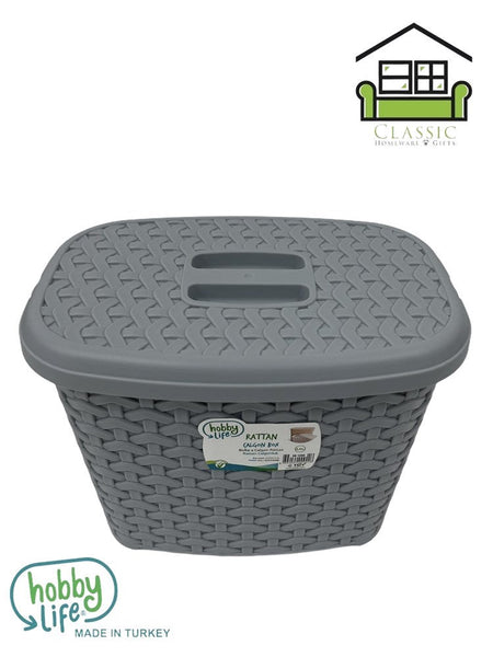 Rattan Multipurpose Plastic Laundry Hamper Detergent Basket 2.5 Litre 20.5*14*16 cm