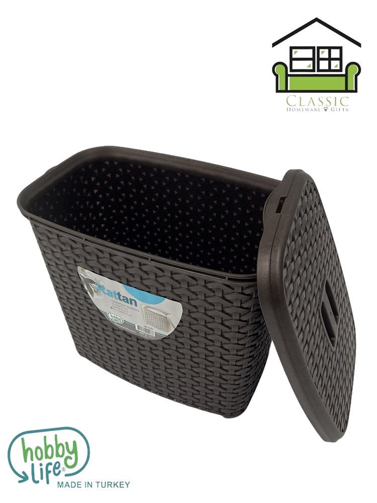 Rattan Multipurpose Plastic Laundry Hamper Detergent Basket 6 Litre 27*17*23 cm