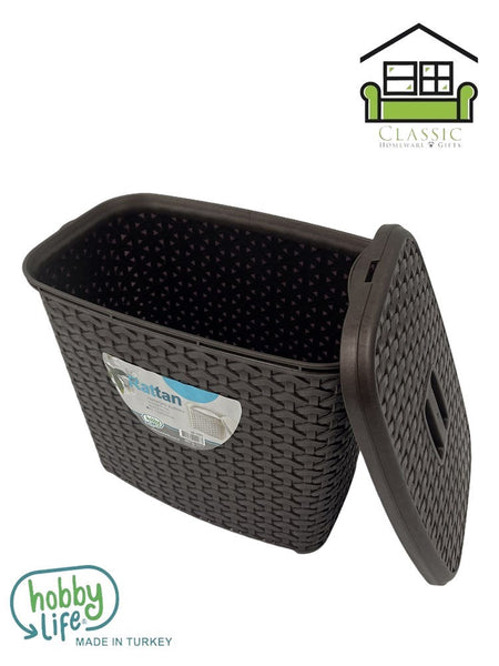 Rattan Multipurpose Plastic Laundry Hamper Detergent Basket 6 Litre 27*17*23 cm