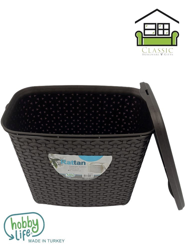 Rattan Multipurpose Plastic Laundry Hamper Detergent Basket 6 Litre 27*17*23 cm