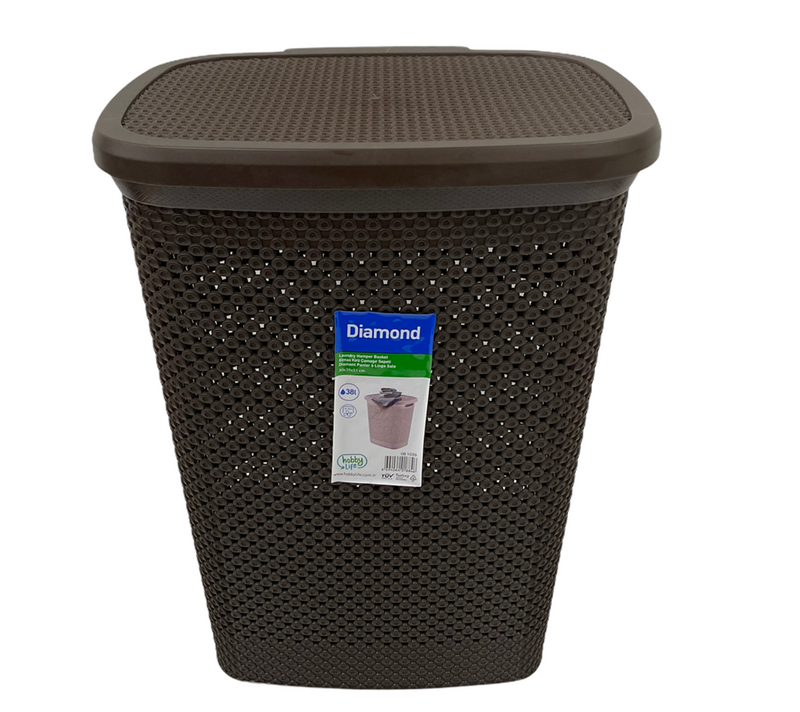 Diamond Multipurpose Plastic Laundry Hamper Detergent Basket 6 Litre HB081083 24 Pcs/Ctn
