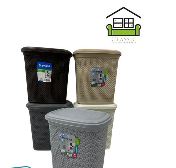 Diamond Multipurpose Plastic Laundry Hamper Detergent Basket 6 Litre HB081083 24 Pcs/Ctn
