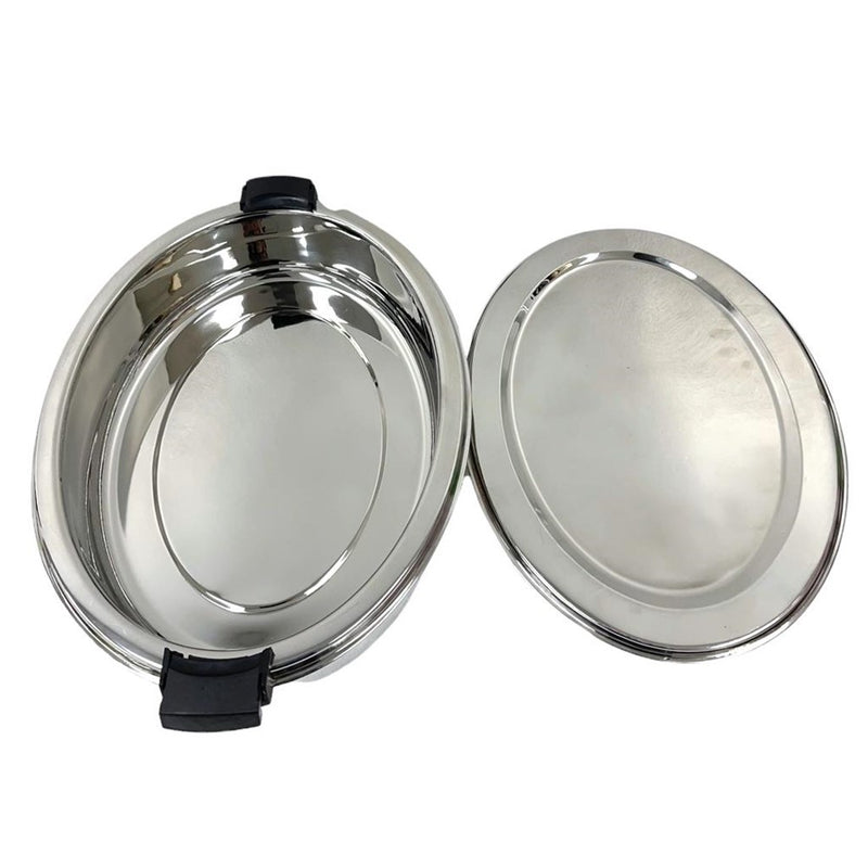 Stainless Steel Maxima Hot Pot Royale Food Warmer Oval Plastic Handle 7500ml