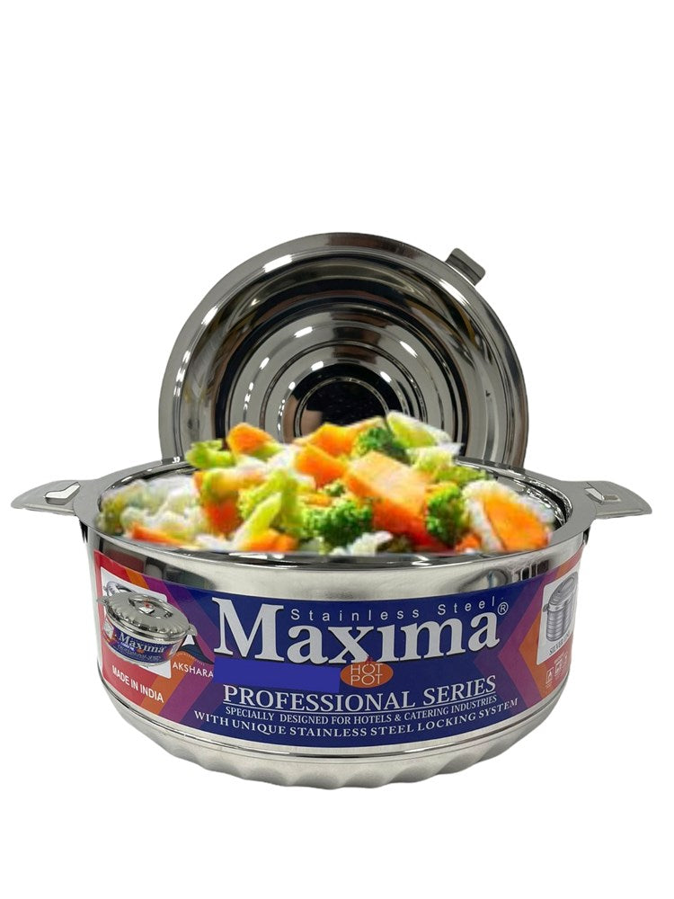 Stainless Steel Round Hot Pot Designer Maxima Brand 11000 ml (Ctn Box 4 units)