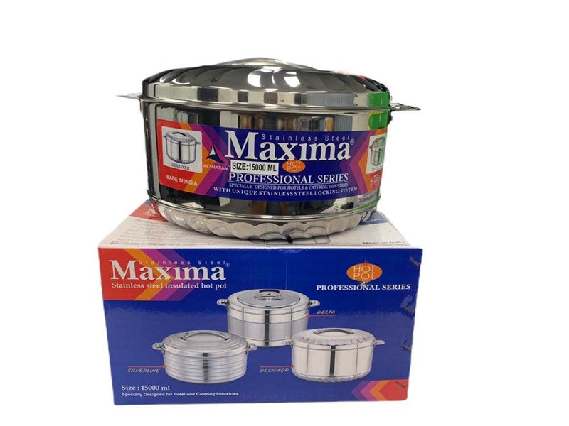 Stainless Steel Round Hot Pot Designer Maxima Brand 15000 ml