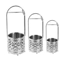 Metal Golden Charcoal Holder Basket Set 3pcs 45505 12 Pcs/Ctn