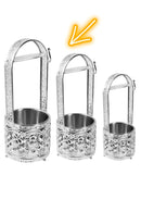 Metal Golden Charcoal Holder Basket Set 3pcs 45505 12 Pcs/Ctn