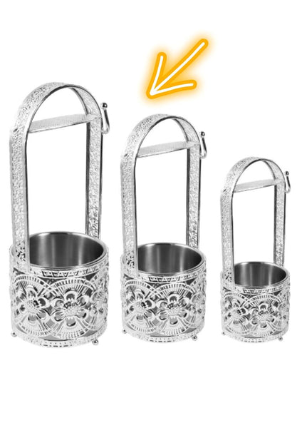 Metal Golden Charcoal Holder Basket Set 3pcs 45505 12 Pcs/Ctn