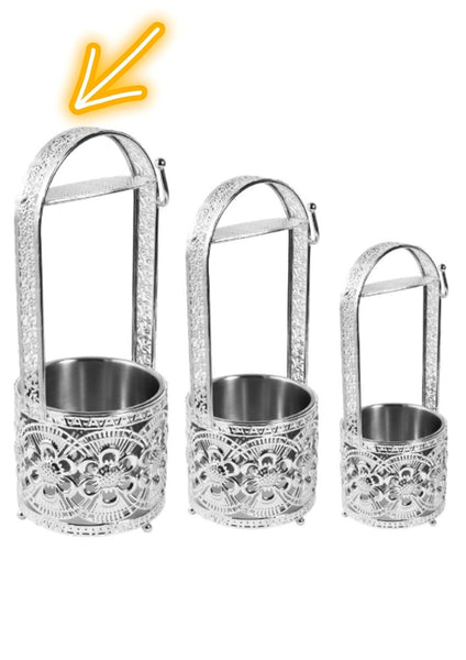 Metal Golden Charcoal Holder Basket Set 3pcs 45505 12 Pcs/Ctn