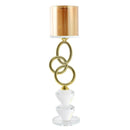 Home Decor Gold Crystal Glass Candlestick Holder 21 cm