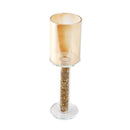 Home Decor Gold Crystal Glass Candlestick Holder 21 cm