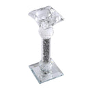 Home Decor Crystal Glass Candlestick Holder 22.5 cm