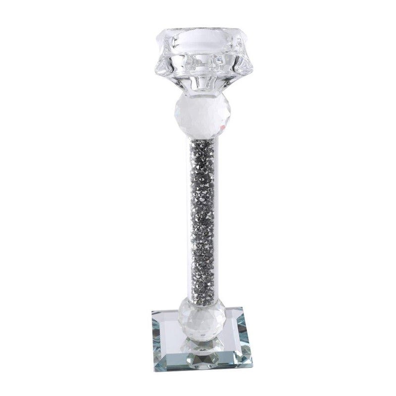 Home Decor Crystal Glass Candlestick Holder 25 cm