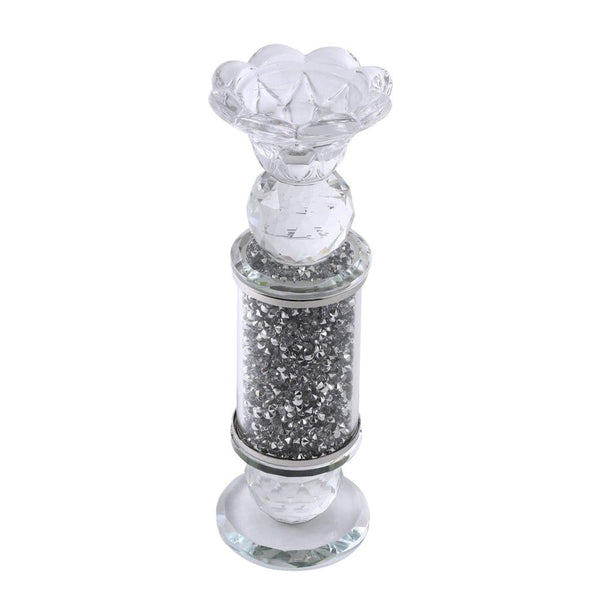 Home Decor Crystal Glass Candlestick Holder 20 cm