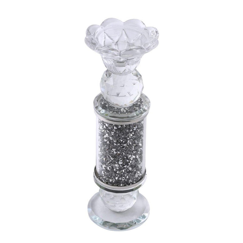 Home Decor Crystal Glass Candlestick Holder 20 cm