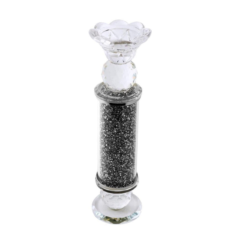 Home Decor Crystal Glass Candlestick Holder 24 cm