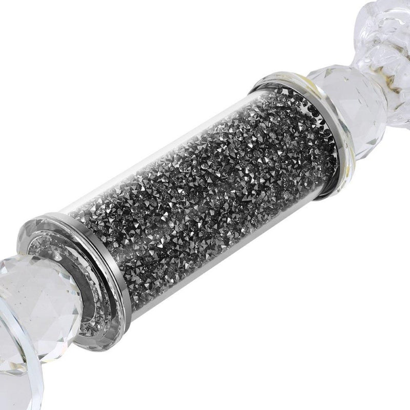 Home Decor Crystal Glass Candlestick Holder 24 cm