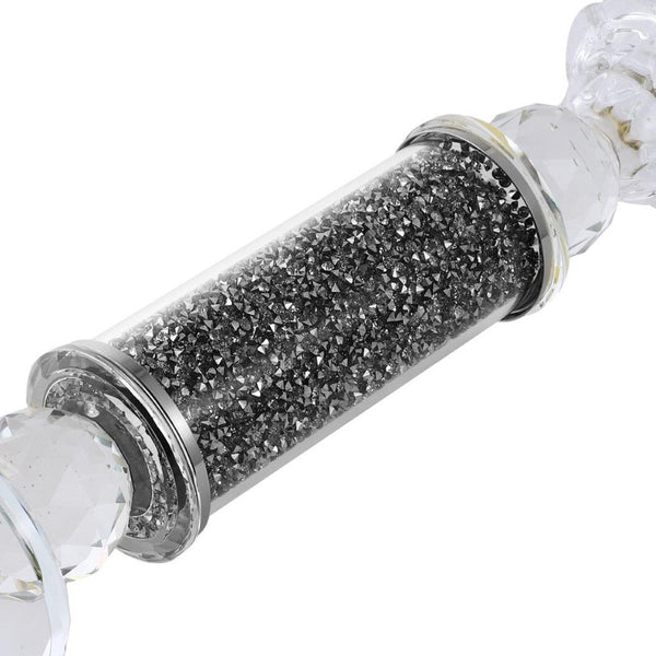 Home Decor Crystal Glass Candlestick Holder 24 cm