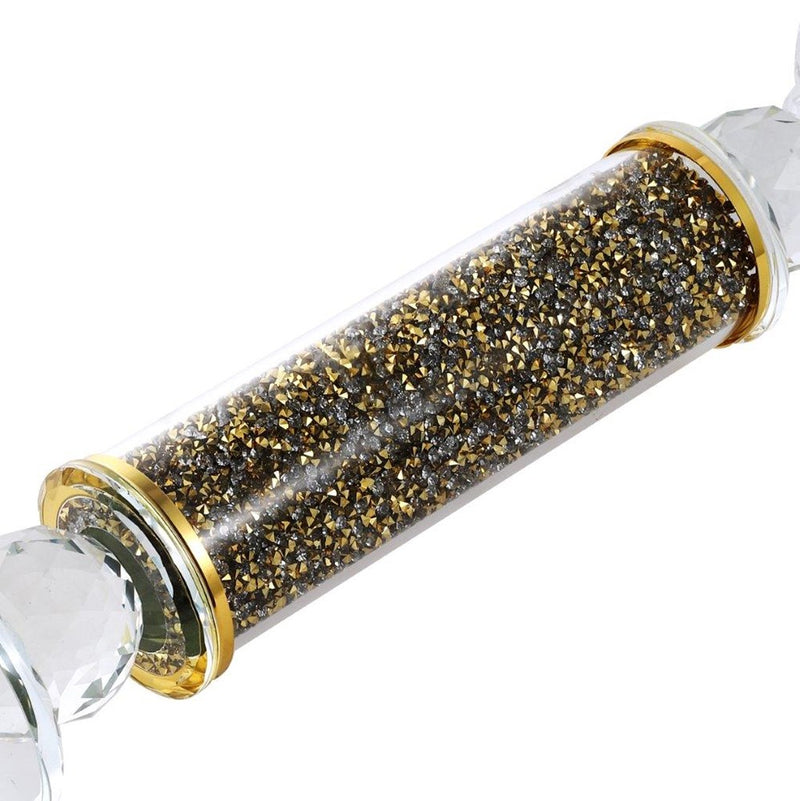 Home Decor Gold Crystal Glass Candlestick Holder 28 cm
