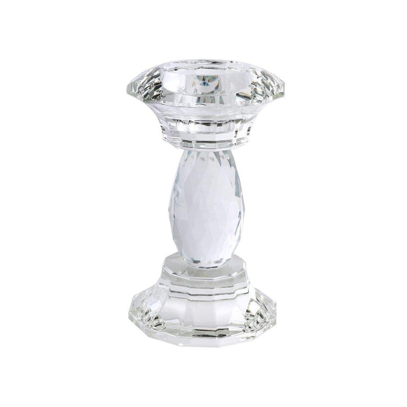 Home Decor Crystal Glass Candlestick Holder 14 cm