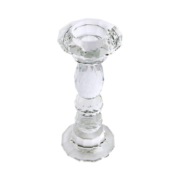 Home Decor Crystal Glass Candlestick Holder 20 cm