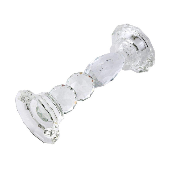 Home Decor Crystal Glass Candlestick Holder 20 cm