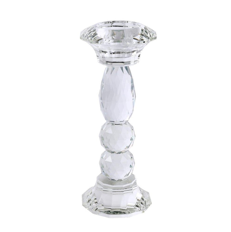 Home Decor Crystal Glass Candlestick Holder 20 cm