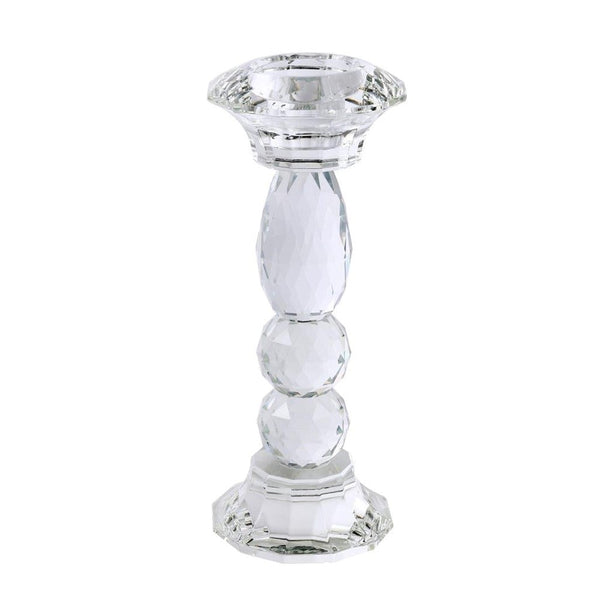 Home Decor Crystal Glass Candlestick Holder 20 cm