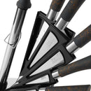 Bass Brand Premium Quality Stainless Steel Chef Kitchen Knife Set of 8 Pcs Grey Handle 30 cm