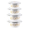 Beige Plastic Vacuum Insulated Hot Pot Food Warmer Set of 4 1L+2L+4L+6L