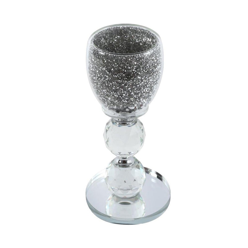Home Decor Crystal Glass Candlestick Holder 16 cm