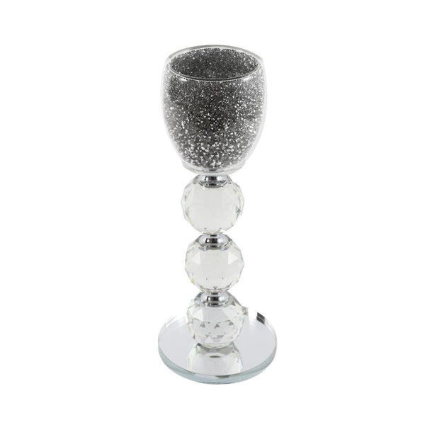Home Decor Crystal Glass Candlestick Holder 20.5 cm