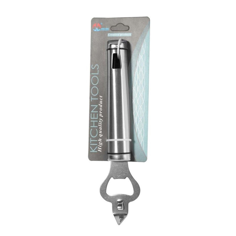 Stainless Steel Can Punch Opener and Bottle Opener Home Kitchen Bar 19.5*4.2 cm