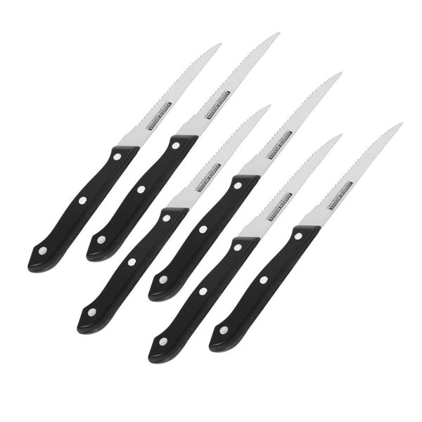 Stainless Steel Serrated Kitchen Fruit Knives Set of 6 23 cm