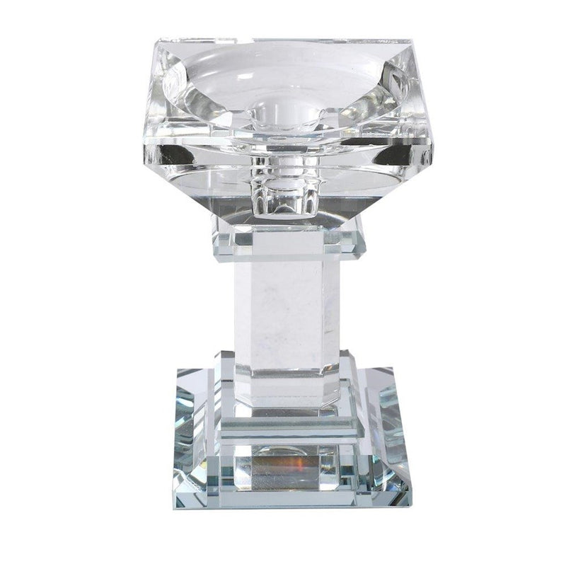 Home Decor Crystal Glass Candlestick Holder H - 15 cm ; W - 10 cm