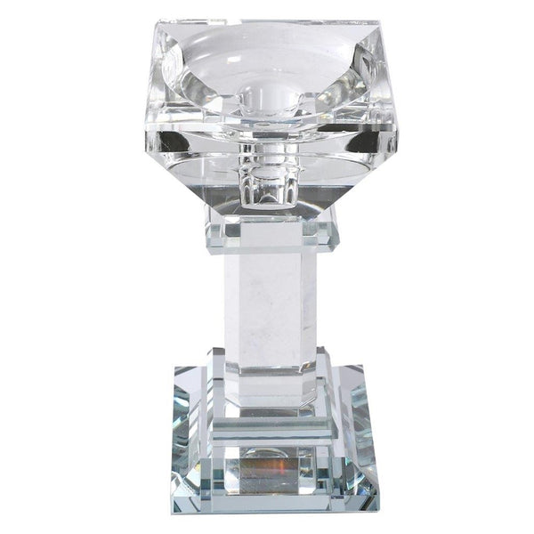 Home Decor Crystal Glass Candlestick Holder H - 23 cm ; W - 10cm