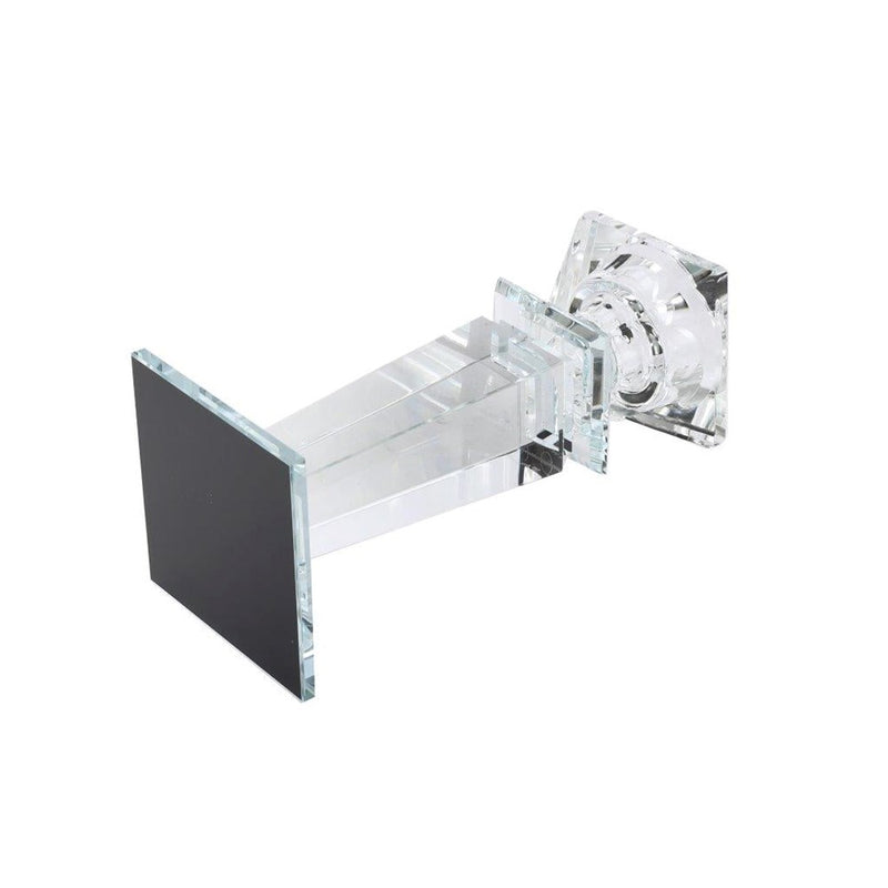 Home Decor Crystal Glass Candlestick Holder H - 18 ; W - 7 cm