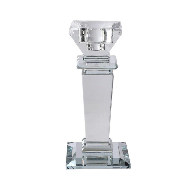Home Decor Crystal Glass Candlestick Holder 24*8 cm