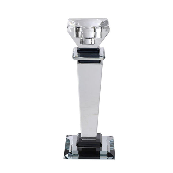 Home Decor Crystal Glass Candlestick Holder 24*8 cm