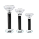 Home Decor Crystal Glass Candlestick Holder 25.5*8 cm