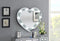 Home Decor Vanity Make Up Mirror Crystal Glass Silver Mirror MDF Hallway Console Table and Mirror Set with LED Light Crushed Diamond Finish 120*38*80/90*90*2 cm