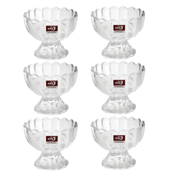 Crystal Cut Glass Ice Cream and Dessert Bowl Set of 6 pcs 170 ml pls (Ctn Box 12 units)